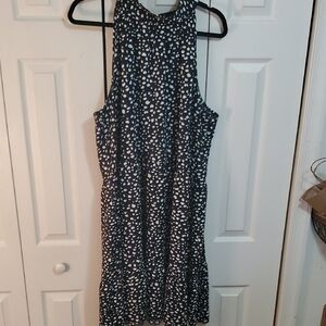 Chic Soul Black and White Midi Dress